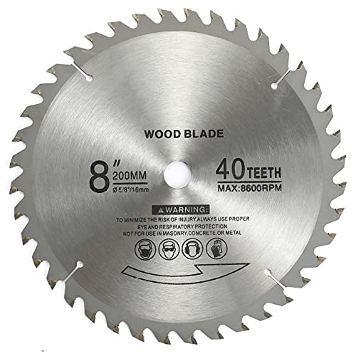 8" 40 Teeth 5/8" Arbor Carbide Tip Wood Cutting Saw Blade