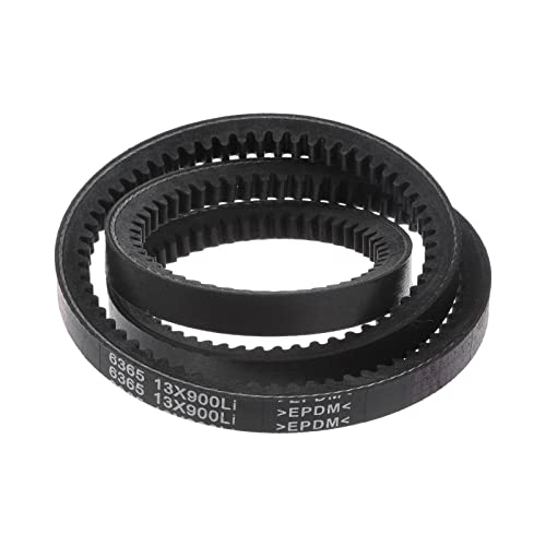 HARFINGTON 13x900 Cogged V-Belts AX Section Drive Raw Edge Belt 900mm Inner Girth 13mm Width 8mm Thickness EPDM for Power Transmission - size: 900mm