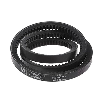 HARFINGTON 13x900 Cogged V-Belts AX Section Drive Raw Edge Belt 900mm Inner Girth 13mm Width 8mm Thickness EPDM for Power Transmission - size: 900mm