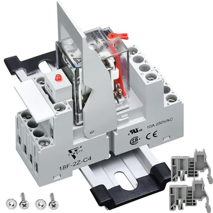 110V Electromagnetic Relay 110V-120V AC Coil 10Amp 8 Pin DPDT with Test Button, LED Light Module, UL Certification - size: AC 110V, style: 8Pin-10A-1Pcs