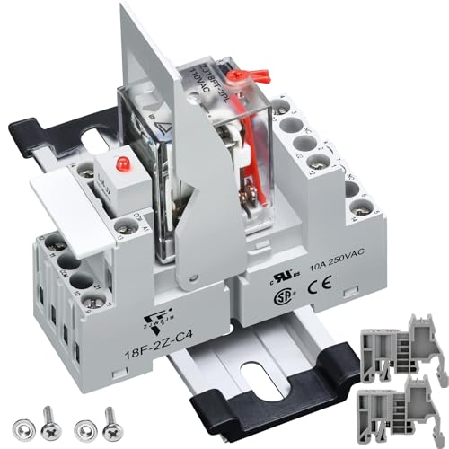 110V Electromagnetic Relay 110V-120V AC Coil 10Amp 8 Pin DPDT with Test Button, LED Light Module, UL Certification - size: AC 110V, style: 8Pin-10A-1Pcs
