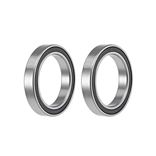 uxcell 6806-2RS Deep Groove Ball Bearings 30mm Inner Dia 42mm OD 7mm Bore Double Sealed Chrome Steel Z2 2pcs - size: 30x42x7mm