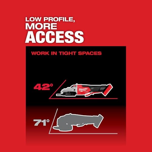 Milwaukee M18 FUEL 18-Volt Lithium-Ion Brushless Cordless 5 in. Flathead Braking Grinder with Paddle Switch No-Lock (Tool-Only)