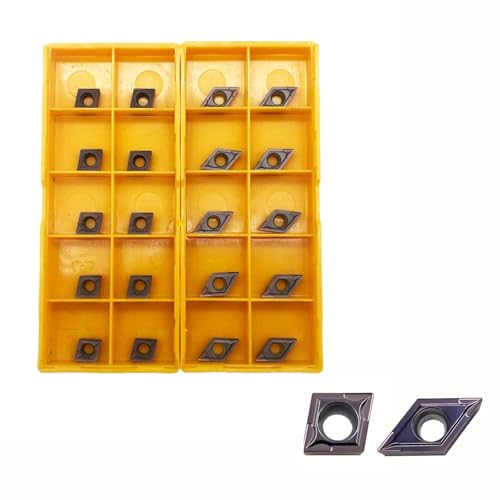 CCMT21.51 CCMT060204 DCMT21.51 DCMT070204 Carbide Turning Inserts,CCMT Insert DCMT Insert Mutilayer Coated Lathe Replacement Inserts for Lathe Turning Tool Holder - color: 20pcs CCMT21.51+DCMT21.51