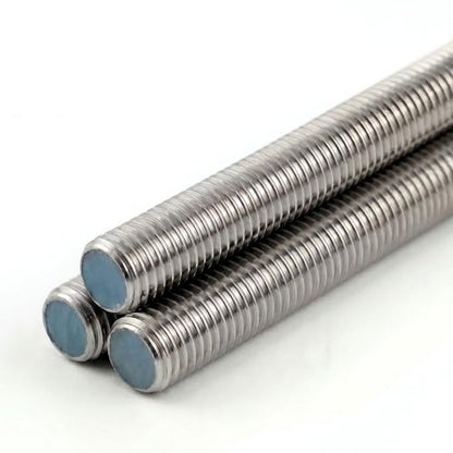 Chenango Supply 1/2-13 x 3, 304 Stainless Steel Fully Threaded Rod - size: 1/2-13 x 3ft (3 Pack)