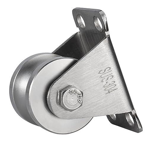 Cable Pulley Wheel Wall Mount, Duplex Bearings, Stainless Steel Rope Pulley for Pulley System, Sliding Gate, 2 Pack - size: 32mm_2 PCS