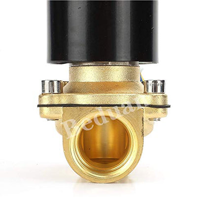 Beduan Brass Electric Solenoid Valve, 1/2" 24V Air Valve Normally Colsed for Water Air Gas Fuel Oil - size: DC24V, style: 1/2"NPT