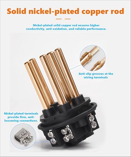 IEC 60309 Waterproof Industrial Connector Socket, 5 Pin 63A 380-415V 3P+E+N 6H IP67 Female Surface Mounted Power Connector, Heavy Duty CEE Industrial Socket for Aviation and Industry