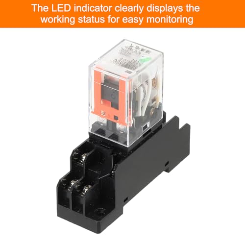 MECCANIXITY 4 Set DC12V Electromagnetic Relay 8-Pin 10A DPDT 2NO 2NC