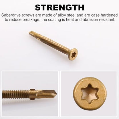 #12-24 x 2 Reamer Tek Torx/Star Head Self-Drilling - 100pcs