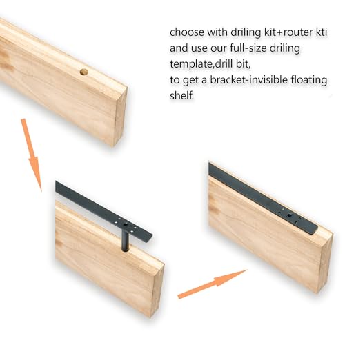 Floating Shelf Bracket ,Hidden Shelf Brackets (2 Pcs Additional Brackets 69 Inch-NO Kits) - size: 69 Inch -2 Pcs Additional Brackets -NO KITS