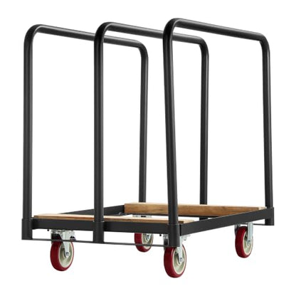 Steel Panel Truck Cart 1000LBS with 4 Swivel Casters and Wood End