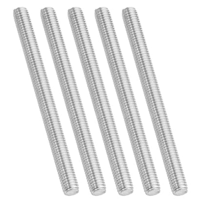 PATIKIL 3/8"-16 UNC 304 Stainless Steel Fully Threaded Rod, 5Pcs 4.7" Length Long Threaded Screw Right Hand Threads All Threaded Rod Studs for Anchoring Bolt, Clamps, Hangers and U-Bolts - size: 3/8"-16 x 4.7"