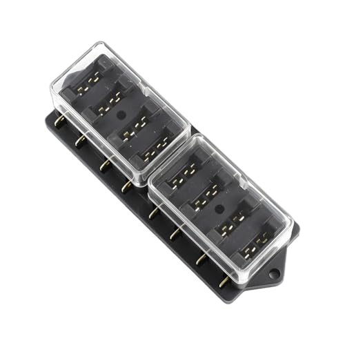 8-Way Covered Standard Blade Fuse Distribution Block - size: 8P
