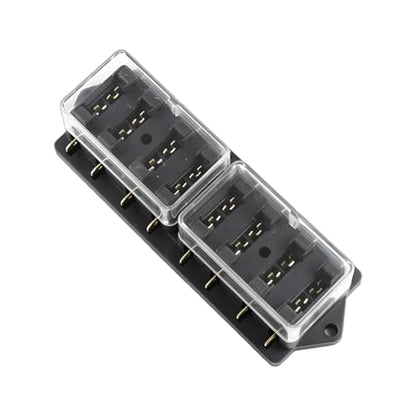 8-Way Covered Standard Blade Fuse Distribution Block - size: 8P