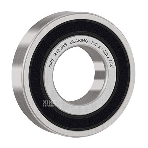 XIKE R12-2RS Sealed Deep Groove Ball Bearings, 9.525x19.05x5.556 mm, 10-Pack - size: R12-2RS - 9.525x19.05x5.556 mm