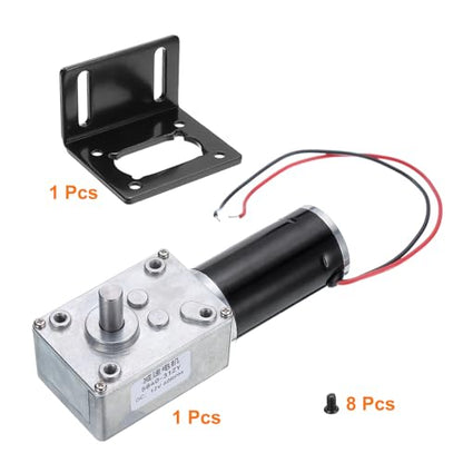 MECCANIXITY High Torque Turbine Worm Geared Motor DC 12V 8mm 60RPM - style: 60 RPM