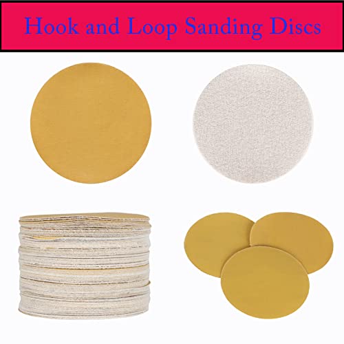 Waltyotur 100Pcs Hook and Loop Sanding Discs 6 Inch NO-Hole 320-Grit Sandpaper With Backing for Polishing Accessories - Aluminum Oxide Round - size: 320-Grit, style: 6 Inch