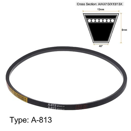 HARFINGTON A-813 V-Belts Drive Belt 813mm Inner 13mm Width 8mm Thickness Girth Rubber for Power Transmission - size: 813mm