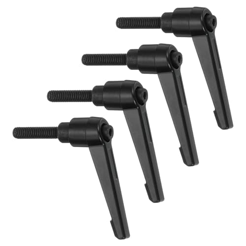 uxcell 4Pcs M6 x 25mm Adjustable Knobs Handle Male Thread Push Button Ratchet Quick Release Locking Rotating Bolt for Lathe Machinery, Black - size: M6 x 25mm