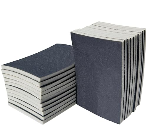 20 PCS 3 x 4 Inch 3000 Grit Sanding Sponge, Ultra Fine Sanding Sponges Pads, Soft Foam Hand Sander Block Wet Dry Sandpaper for Model Drywall Metal Wood Furniture Polishing - style: 3000 Grit
