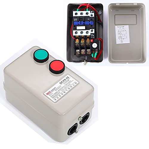 Magnetic Motor Starter 3HP Single/3 Phase 208-240V w/Overload Indus - color: For motors（Button type / 3HP）