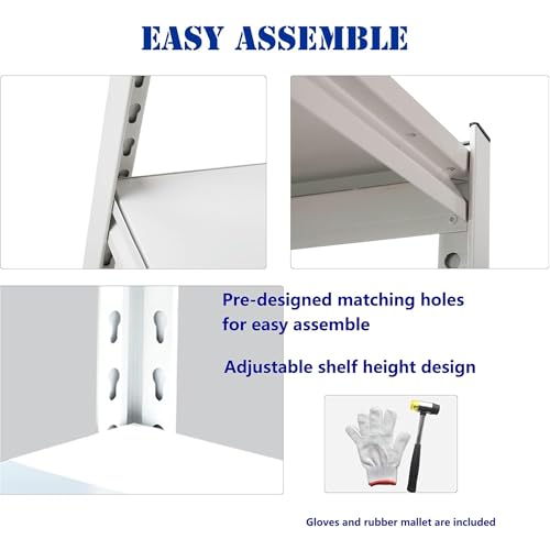 Garage Shelving Adjustable 3 Tier Heavy Duty Metal Storage Shelves Adjustable Utility Rack Organization for Kitchen, Pantry, Closet, Garage, Office 31.5" W x 15.75" D x 31.5" H, White - color: White-s 3 Tier