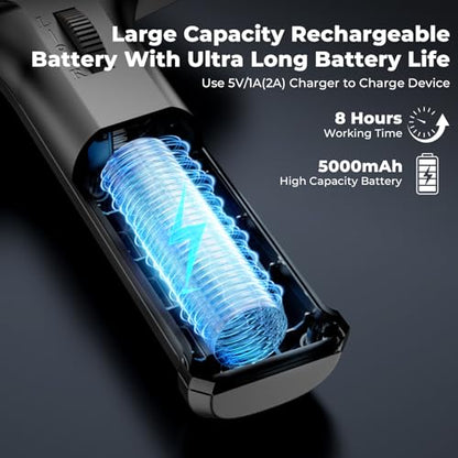 Two-Way Articulating Borescope with Light, 0.24in Industrial Endoscope Inspection Camera, 5-inch IPS Screen 5ft Waterproof Flexible Snake Tube 5000mAh Battery for Car Wall Pipeline Machine Maintenance