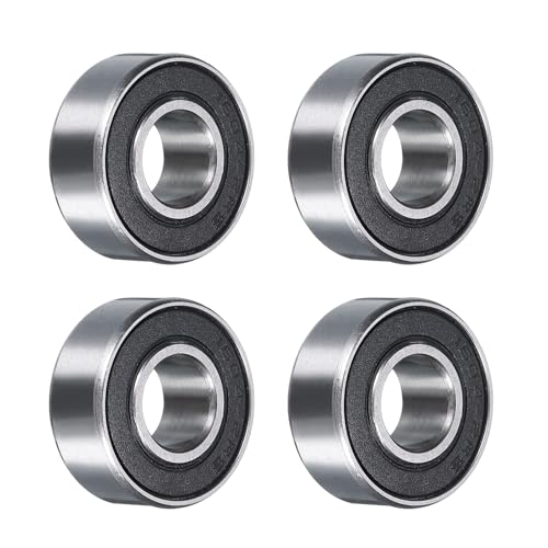 uxcell 4pcs 1604-2RS Deep Groove Ball Bearing, 3/8" x 7/8" x 5/16" ABEC 3 - size: 1604-2RS 3/8" x 7/8" x 5/16"