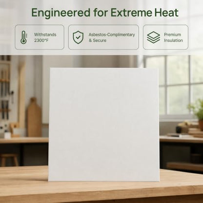 Ceramic Fiber Paper 10 Sheets 12"x12" 0.2" Thick - color: 0.2" Thick-12x 12in