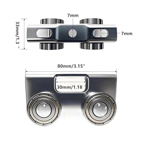 4 Wheel Trolley Assembly Rollers, Upgraded Load & Stable Silent Roller Trolley Compatible with 1-5/8" Wide and Taller Strut Channel, P1000/ P5000 Series (Silver 4 Pack) - color: Silver 4 pack