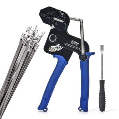 iCrimp Stainless Steel Cable Tie Tool Zip Gun with Built-in Cutter - color: Wct322 With Cable Tie