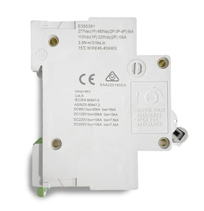 DIN Rail Mount Miniature Circuit Breaker, P Curve, UL Listed UL1077 (2 Poles 100A) - style: 2 Poles 100A