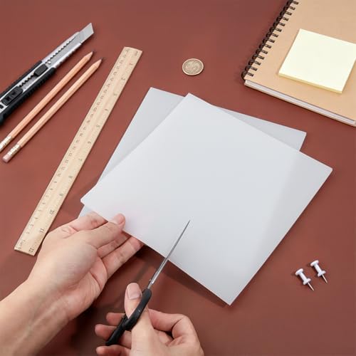 BENECREAT 2Pcs 8inch Square Silicone Sheet, 4mm White DIY Gasket Material, Reusable Pad for Kitchen Counter Protection, DIY Applications, Craft Projects - color: White, size: 0.79x0.79x0.16inch