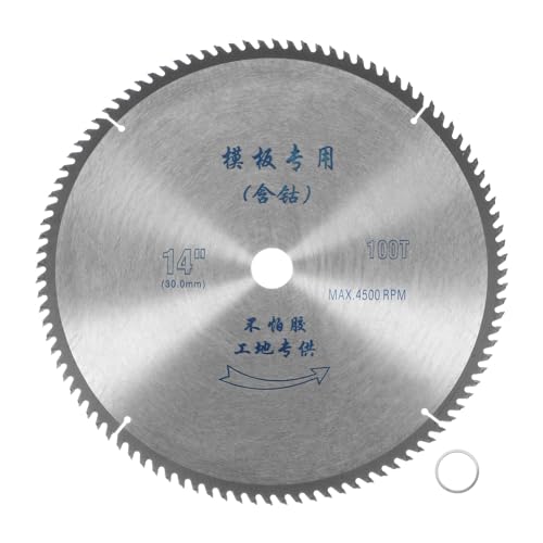 HARFINGTON 14" Circular Saw Blade 100 Teeth 1.18" Arbor Cutting Disc Wheel for General Purpose Cutting & Trimming Softwood, Hardwood - size: 14", style: 100 Teeth