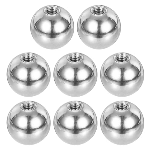PATIKIL M4x15mm Ball Nuts Knob, 8 Pcs Female Thread 304 Stainless Steel Round Blind Hole Screw Cap Cover for Lighting Machinery DIY Decoration, Silver - size: M4x15mm
