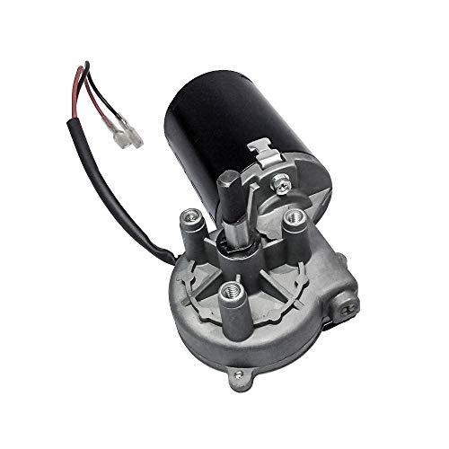 High Torque PMDC Worm Geared Motor 12V Reversible 50 RPM (Right Gear-Box) with Double Flat Shaft for Garage Door - size: 12V, style: Right-Double Flat Shaft