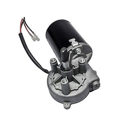 High Torque PMDC Worm Geared Motor 12V Reversible 50 RPM (Right Gear-Box) with Double Flat Shaft for Garage Door - size: 12V, style: Right-Double Flat Shaft