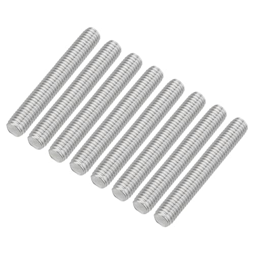 uxcell 8Pcs Fully Threaded Rod, M8 x 55mm 304 Stainless Steel Right Hand Thread Bar Studs M8-1.25 Thread Pitch for Furniture Machinery Assembly - size: M8 x 55mm