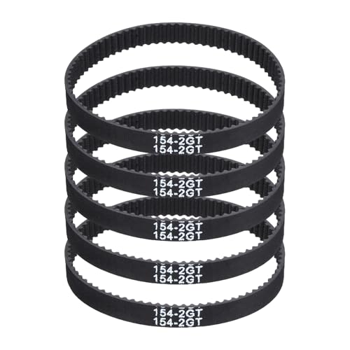 MECCANIXITY 5Pcs 154mm GT-2 Timing Belt 6mm Width 2mm Pitch Closed Loop - size: 154mm