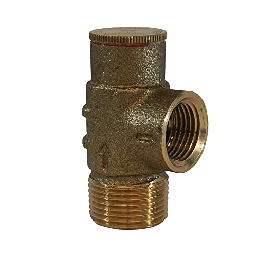Merrill MFG PRVNL75100 3/4" Lead-Free Brass Pressure Relief Valve, 100 PSI Cold Water Safety Valve for Well Tank, Pump & Plumbing Systems, 3/4" NPT No-Lead Water System Protection Valve