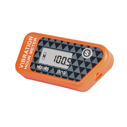 YOOREAL Vibration Hour Meter,Maintenance Hours Waterproof IP68 - color: Orange