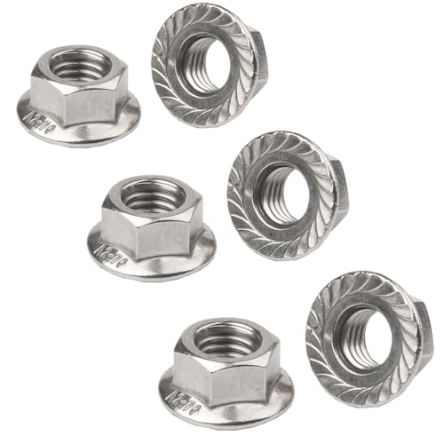 1/4-20 Serrated Flange Hex Nuts for DIY Home Mechanism - size: 1/4-20