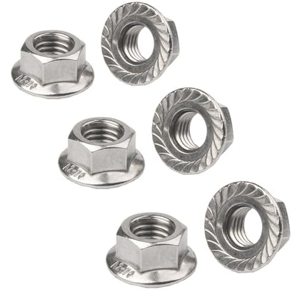 1/4-20 Serrated Flange Hex Nuts for DIY Home Mechanism - size: 1/4-20