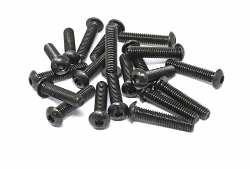 iexcell 20 Pcs 5/16-18 x 1-1/2" Alloy Steel 10.9 Grade Hex Socket Button Head Cap Screws Bolts Kit, Black Oxide Finish - size: 5/16-18 x 1-1/2"