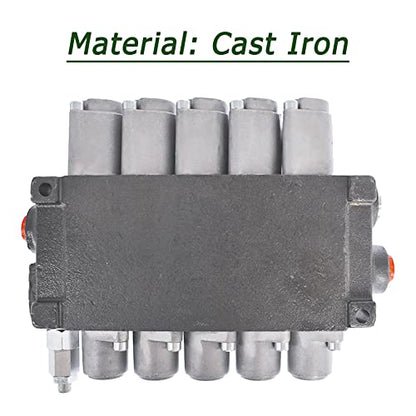 5 Spool 11GPM Hydraulic Directional Control Valve, 3625PSI SAE Ports