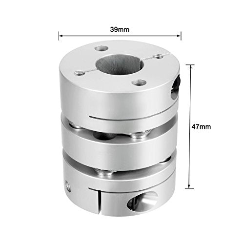 uxcell 14mmx16mm Clamp Tight Motor Shaft 2 Diaphragm Coupling Coupler - size: 14-16mm