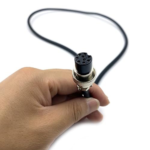1.64 ft GX20 9 Pin Single Female Cable, GX20 9Pins Single Female Head Aviation Cordset Electrical Connector Panel Mount Circular Metal Adapter Cordset for Ships 5A 200V 20AWG (0.5meter) - size: GX20 9Pin