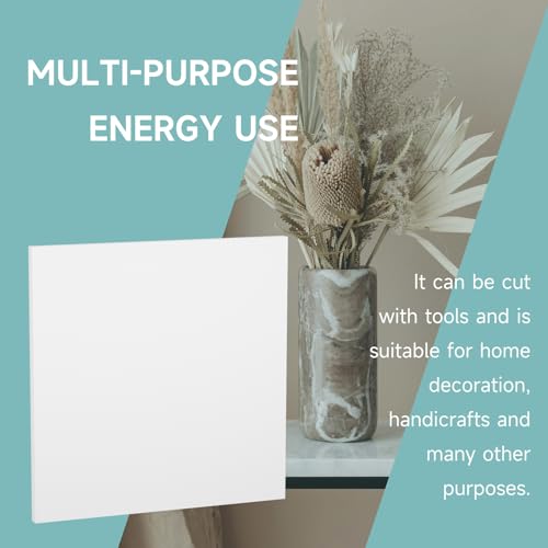 2Pcs White HDPE Sheet 1/2" Thick 12" x 12" - color: White, size: 12'' X 12''