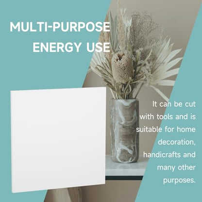 2Pcs White HDPE Sheet 1/2" Thick 12" x 12" - color: White, size: 12'' X 12''